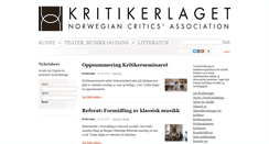 Desktop Screenshot of kritikerlaget.no